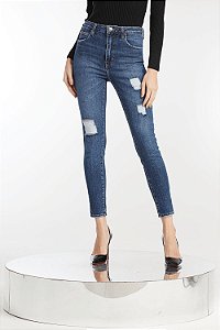 CALÇA JEANS SKINNY REGINA DESTRYED - ALL IS LOVE