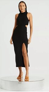 VESTIDO GOLA ALTA ABERTURA NAS COSTAS ALL IS LOVE