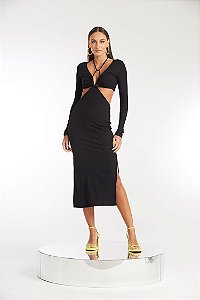 VESTIDO LONGO CANELADO ALL IS LOVE