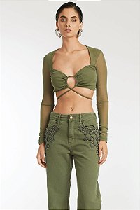 BLUSA TULE TRANSPASSADA LISA ALL IS LOVE