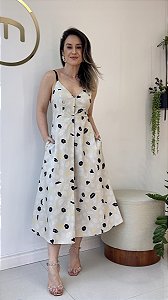 VESTIDO DECOTE V FIG BOCA ANIMALE-