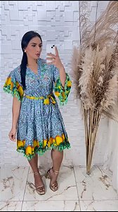 VESTIDO CURTO LIMOEIRO  INDIANO - MODA ÍNDIA