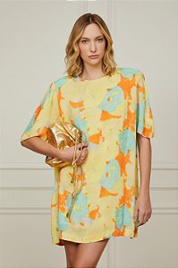 VESTIDO CAMISETA FLORAL AGRIDOCE ANIMALE