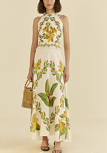 VESTIDO MIDI LEVEZA TROPICAL FARM