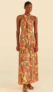 VESTIDO LONGO FLORAL LINDEZA FARM