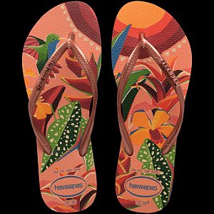 CHINELO HAVAIANAS SLIM TROPICAL PESSEGO