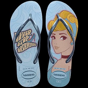 CHINELO HAVAINAS SLIM PRINCESAS CINDERELA