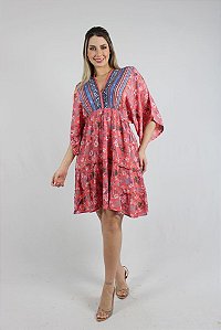 VESTIDO CURTO MANGA FLUTUANTE