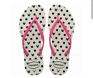 Chinelo Havaianas Slim Disney Minnie Branco
