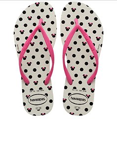 CHINELO HAVAIANAS KIDS SLIM DISNEY MINNIE BRANCO