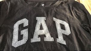 CAMISETA MANGA LONGA GAP KIDS EUA - PRETA