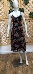 VESTIDO MIDI DE ALCINHA FLORIDO CASUAL TRENDYOL