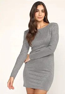 Vestido My Favorite Things Curto Lurex Prata