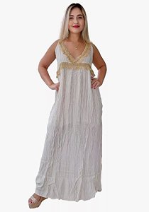 VESTIDO LONGO INDIANO PLUS ALCINHA