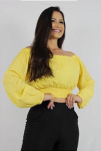 BLUSA CROPPED MANGA LONGA PALAK