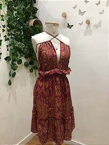 Vestido Curto Indiano Palak