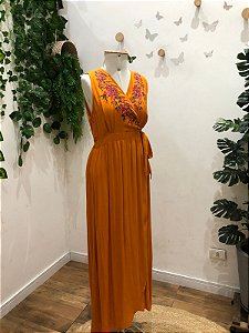 Vestido Midi Busto Floral- Palak