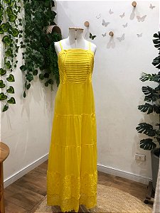 Vestido Longo Busto Plissado- Palak