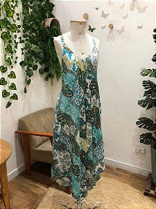 Vestido Midi Paisleys Indiano-Palak