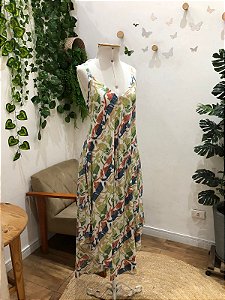 Vestido Midi Fauna Tropical- Palak