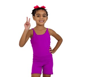 Macaquinho Fitness infantil - Roxo