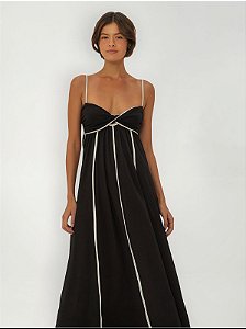 Vestido Farm Cropped Recortes Com Vies