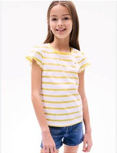 Camiseta Tommy Hilfiger listras horizontais TK71J4025