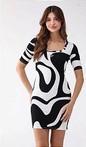 Vestido Canelado Lança Perfume Curto Branco