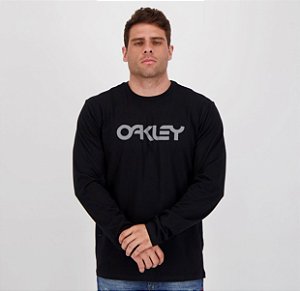 Camiseta Oakley Manga Longa- Preta