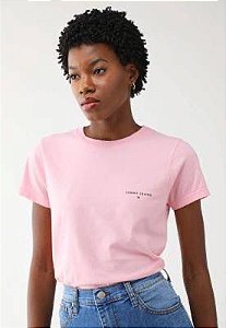CAMISETA LOGO LINEAR TOMMY JEANS - ROSA
