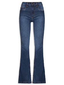 Calça Feminina Jeans Atena Flare High Azul Lança Perfume