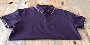 Polo Frisos Binados Dudalina Masculina Roxo