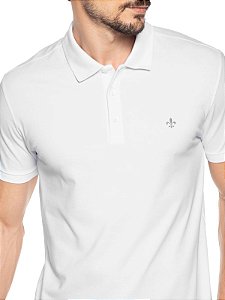 Camisa Polo Dudalina Sport Reta Lisa Branca