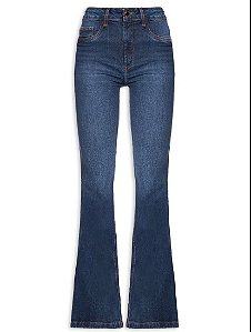 Calça Feminina Jeans Atena Flare High Azul Lança Perfume
