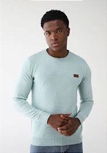 Blusão Tricot Manga Longa Red Nose Masculino VERDE CLARO