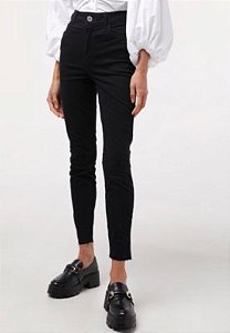Calça Cropped Sarja Colcci Skinny Karen Preta