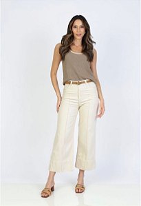 Calça Dudalina Panta Court Off white Plus size 48