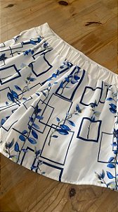 Short Casual Print Blue