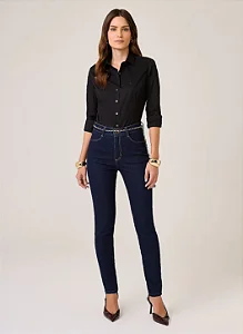 Calça Jeans Cigarette Essentials Dudalina Feminina Plus 48