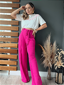 Calça Jeans Reta Wide Leg Nina Escura - @usemika