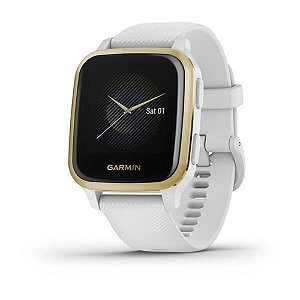 Smartwatch e monitor cardíaco de Pulso e GPS Garmin Venu Sq - Branco