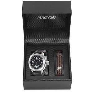 Kit Relógio Magnum Masculino MA34138C + Pulseira