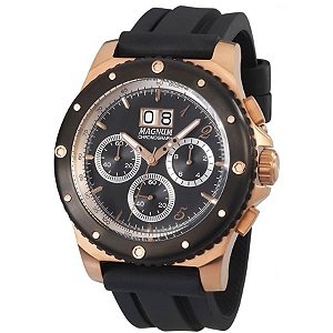 Relógio magnum masculino - ma34012p - dourado com pulseira de