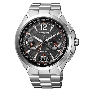 Relógio Citizen Eco-Drive Satellite Wave TZ20439J CC1090-52E Safira.