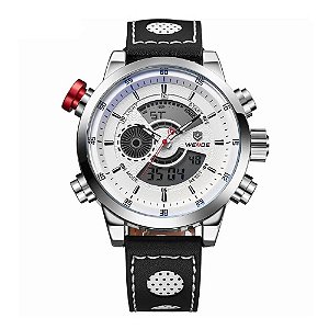 Relógio Masculino Weide AnaDigi WH-3401-C – Prata e Branco