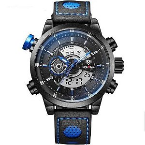 Relógio Masculino Weide AnaDigi WH-3401-C – Preto e Azul