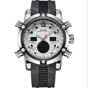 Relógio Masculino Weide AnaDigi WH-5205 – Preto e Branco.