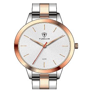 Relógio Feminino Tuguir Analógico TG151 – Prata e Rosé