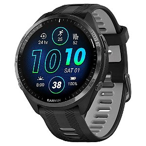 Relógio Smartwatch e Monitor Cardíaco de Pulso e GPS Garmin Forerunner 965 Preto
