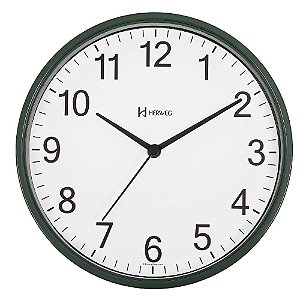 Relógio de Parede Herweg 6101-336 Quartz Redondo 22cm Verde